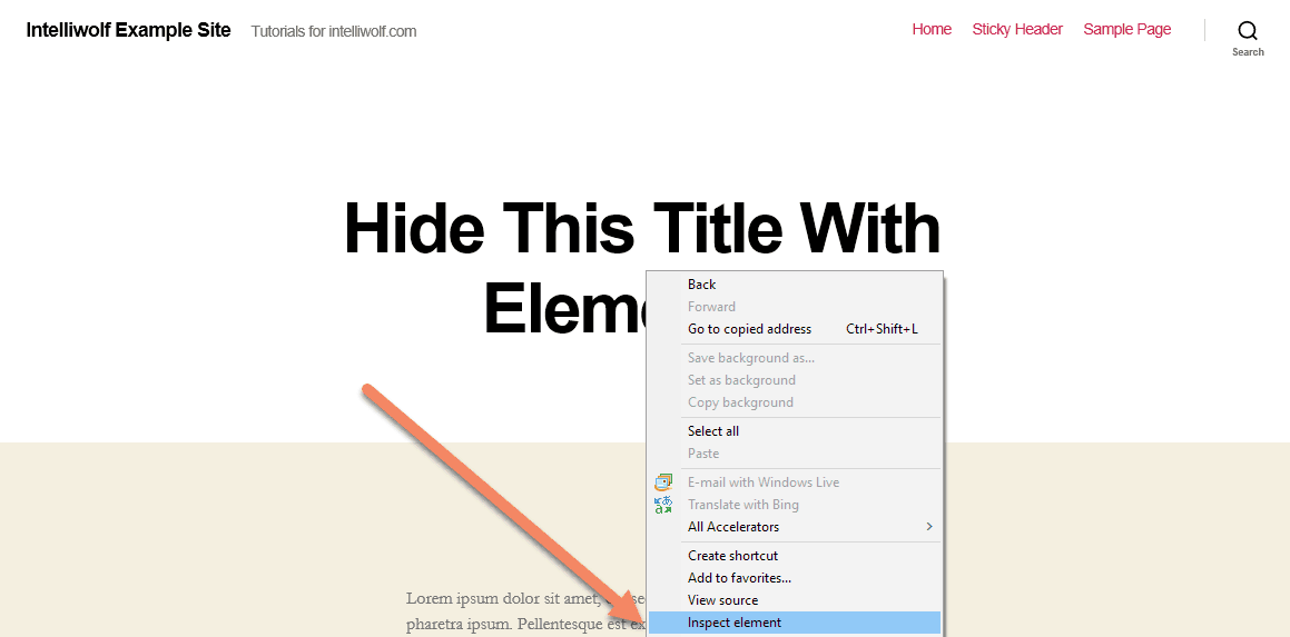 How to Find Code Using Inspect Element (Chrome, IE, Firefox, Safari)