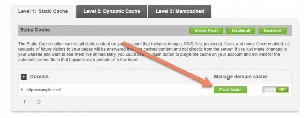 clear SiteGround Static Cache