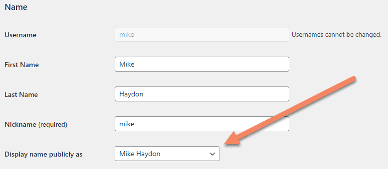 wordpress get current user name